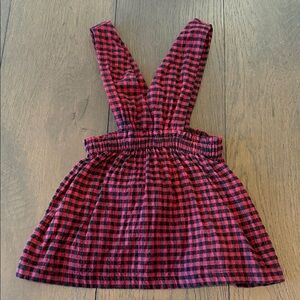 Zara Kids Red and Black Checkered Dress